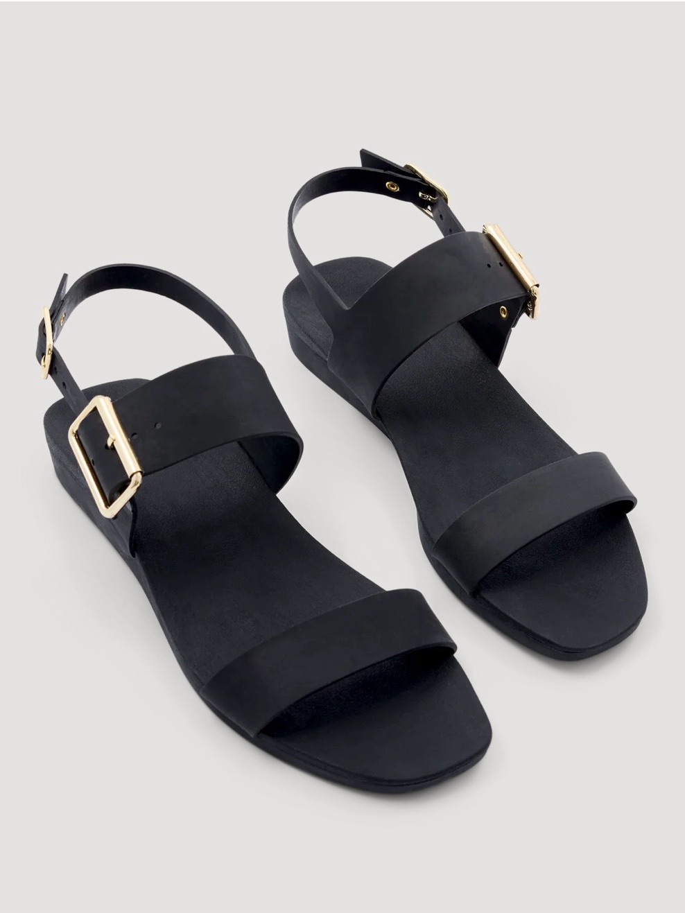 Bared Footwear Women's Black Buckle Ankle-Strap Sandals — image 2 of 6